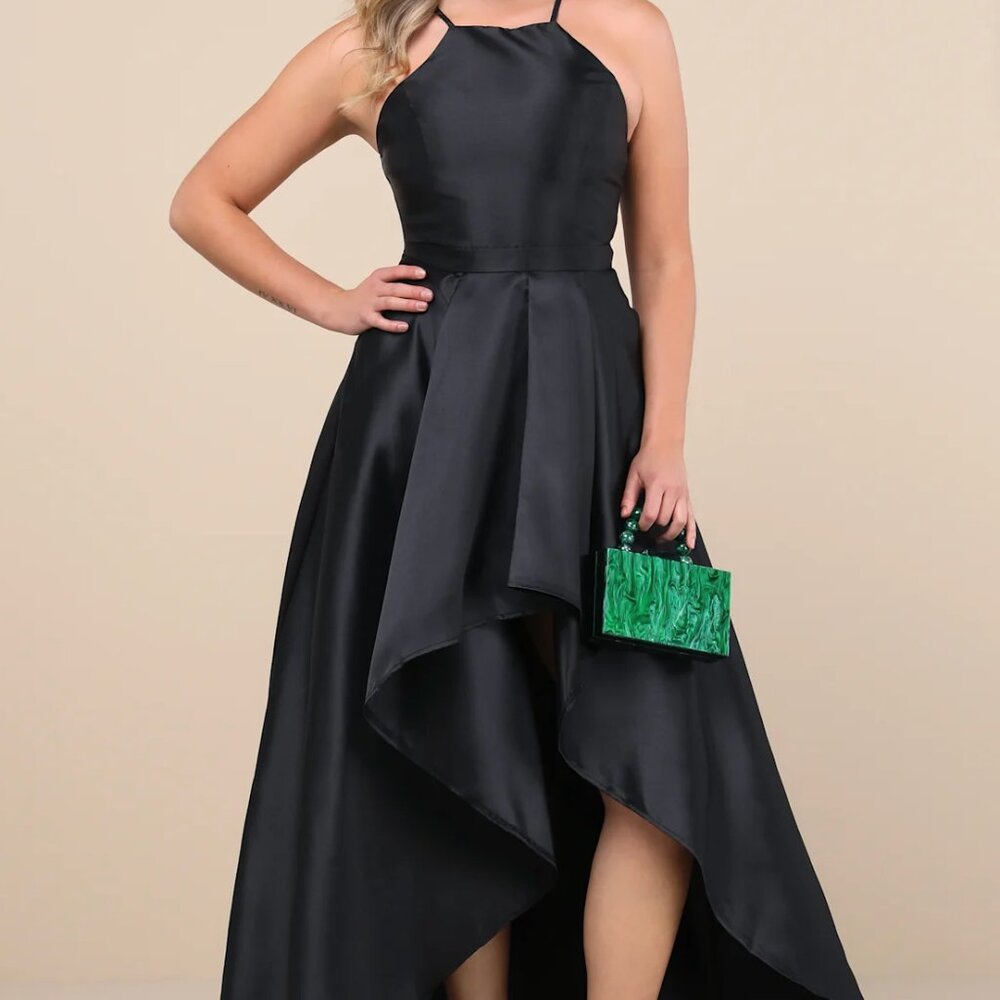 Lulus Broadway Show Black High-Low Gown | XL